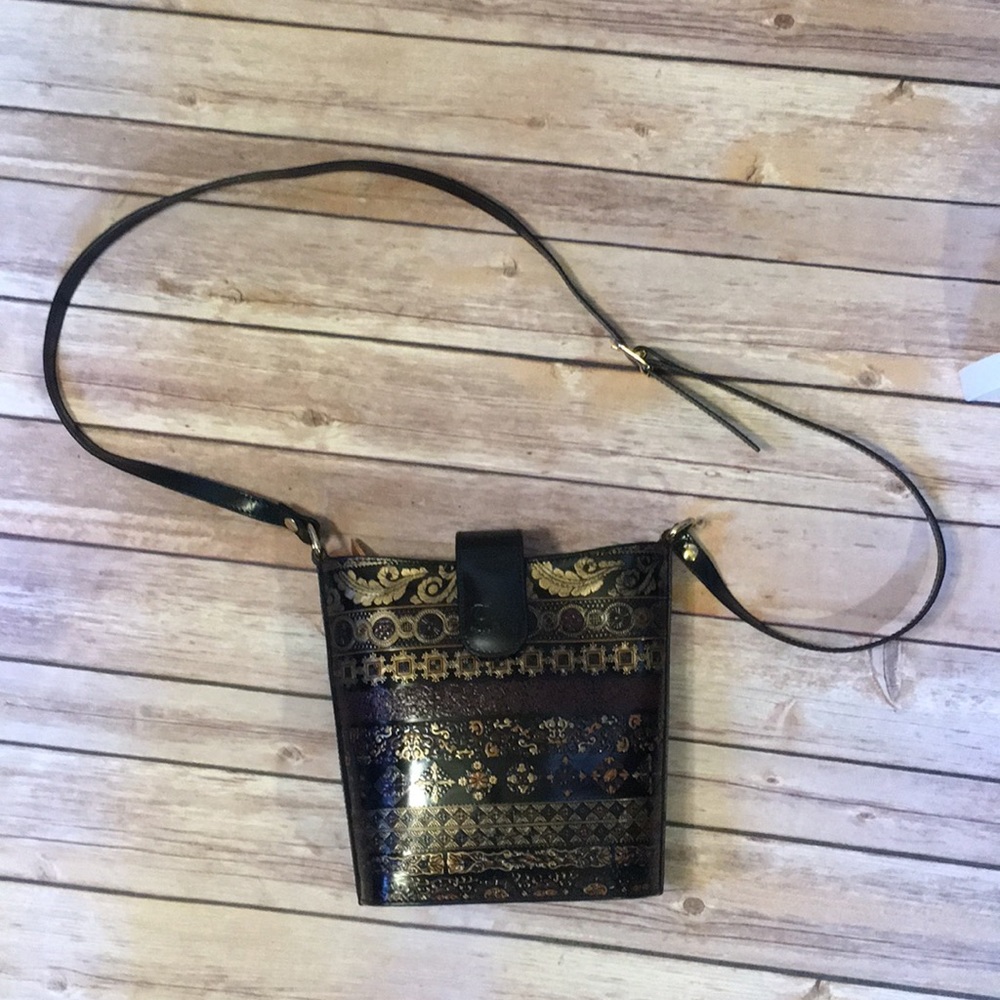 Vintage Crossbody Calja genuine leather bag Italy